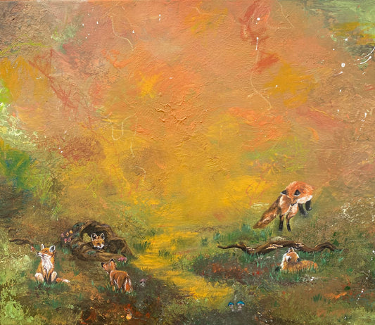 Exploring Curiosity, Playfulness, and Balance: My Latest Painting, Vulpes vulpes